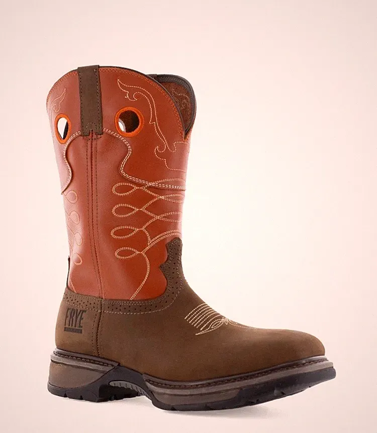 Frye Men's 10" Safety Crafted Wellington Western Work Boots - Steel Toe