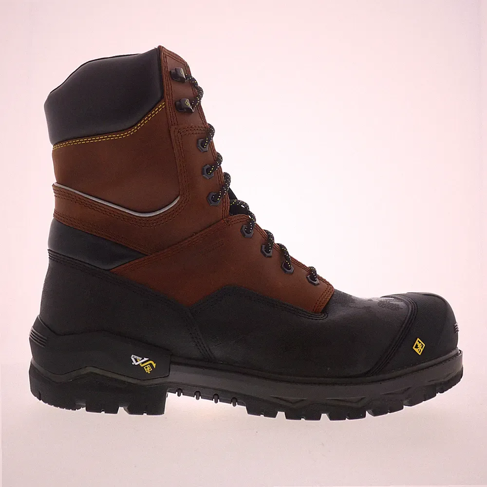 Terra 8" Gantry Nano Composite Toe FP WP ESR Mens Brown Wide Work Boots
